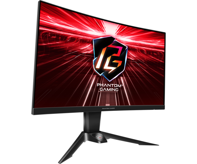 Монитор ASRock PG27Q15R2A 27" QHD (2560X1440) 1500R VA, 165Hz, 1ms , 87% DCI-P3 , 2xHDMI, 1xDP, WiFi Antena, Freesync