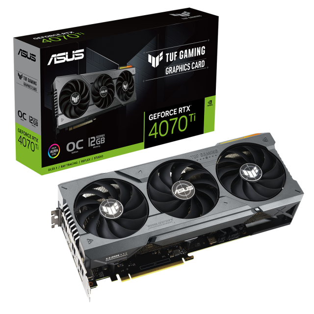 Видео карта ASUS TUF GAMING GeForce RTX 4070 TI OC 12GB GDDR6X, 192-bit, 2xHDMI, 2xDP