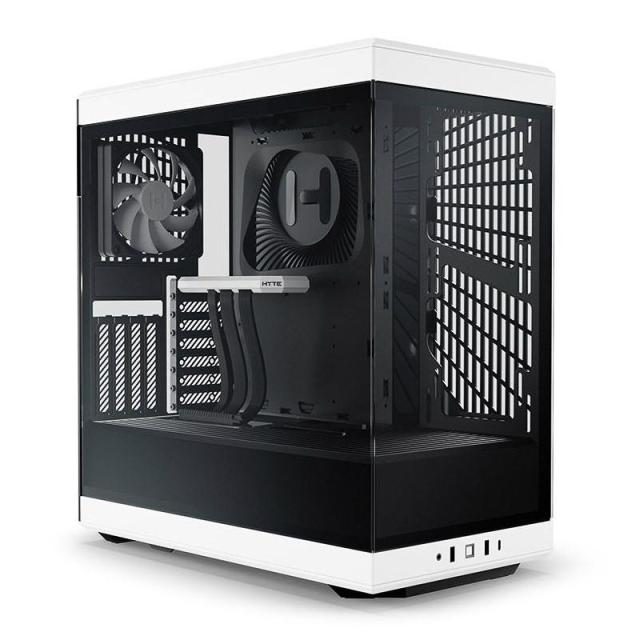 Кутия HYTE Y40 Tempered Glass, Mid-Tower, 2xUSB 3.0​, 1xUSB 3.2 Type-C​, Audio/Mic Jack, ATX / Micro ATX / Mini ITX, Бяло и Черно
