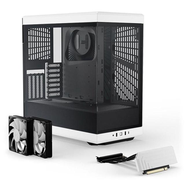 Кутия HYTE Y40 Tempered Glass, Mid-Tower, 2xUSB 3.0​, 1xUSB 3.2 Type-C​, Audio/Mic Jack, ATX / Micro ATX / Mini ITX, Бяло и Черно