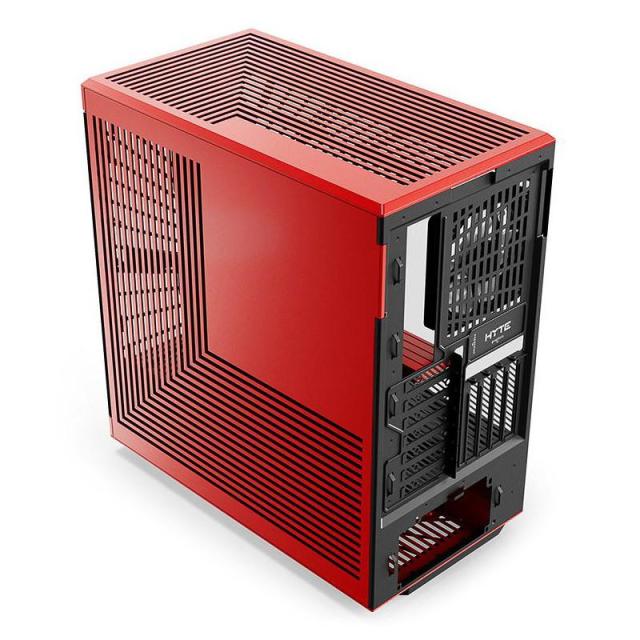 Кутия HYTE Y40 Tempered Glass, Mid-Tower, 2xUSB 3.0​, 1xUSB 3.2 Type-C​, Audio/Mic Jack, Червено и Черно