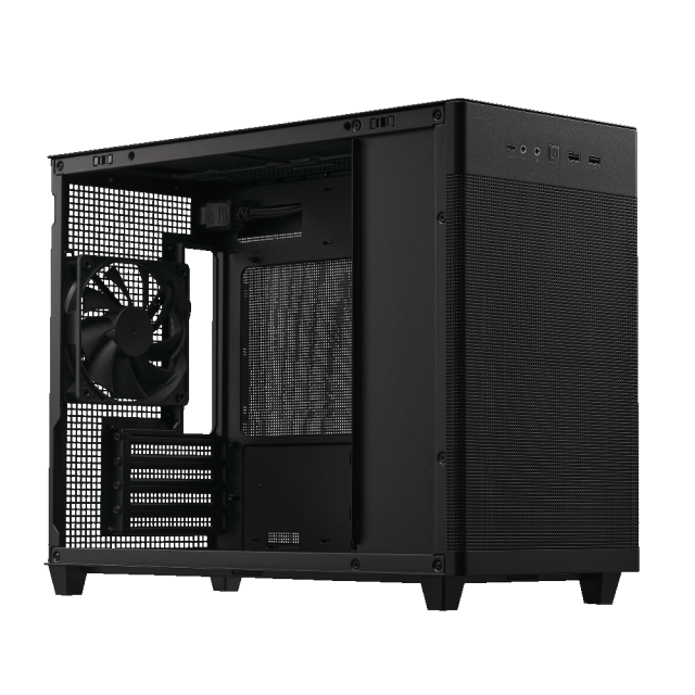 Кутия ASUS PRIME AP201 Mesh, 1 x Headphone 1 x Microphone 2 x USB 3.2 Gen1 1 x USB 3.2 Gen2 Type C, Micro-ATX, Mini-ITX