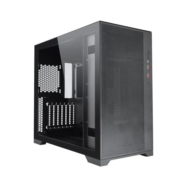 Кутия FSP CMT580B Mesh TG, 2 x USB 3.0, 1 x USB 3.1 Type-C, 1 x Combo Audio Jack,  E-ATX Mid Tower, Черна