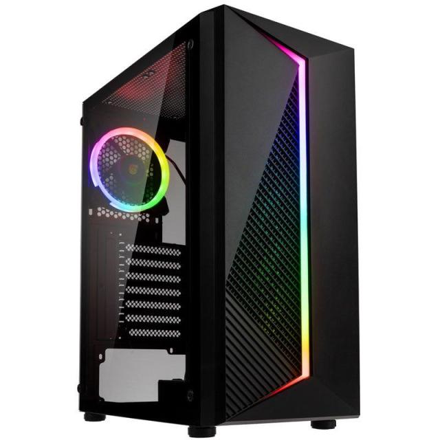 Кутия Kolink Inspire X3 АRGB TG, Mid-Tower, 2 x USB 2.0, 1 x USB 3.0, 1 x Microphone Jack, 1 x Audio Jack, ATX 