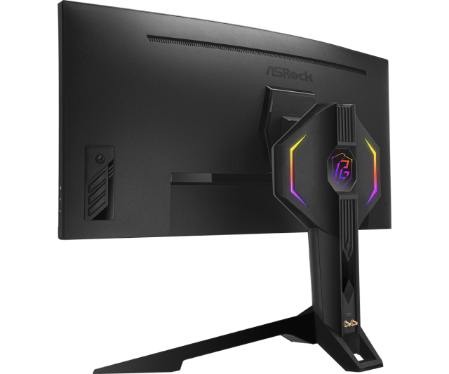 Монитор ASRock PG34WQ15R3A, 34" (86.36 cm) UHD (3440 x 1440) VA 1500 Curved, 165Hz, 1ms, HDMI, DisplayPort, AMD FreeSync WiFi