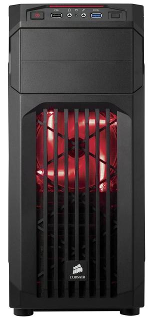 Кутия Corsair Carbide Spec-01, 1xUSB 3.02, 1xUSB 2.0, 2x3.5mm жак, прозорец, черна, без захранване, ATX
