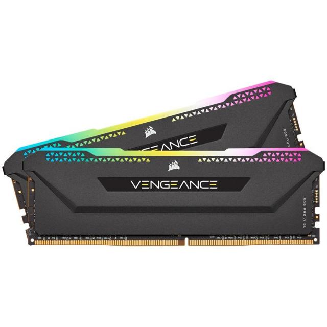 Памет Corsair VENGEANCE RGB PRO SL Black Heatspreader, RGB LED, 16GB (2x 8GB) DDR5, 3600MHz, CL18, 1.35V