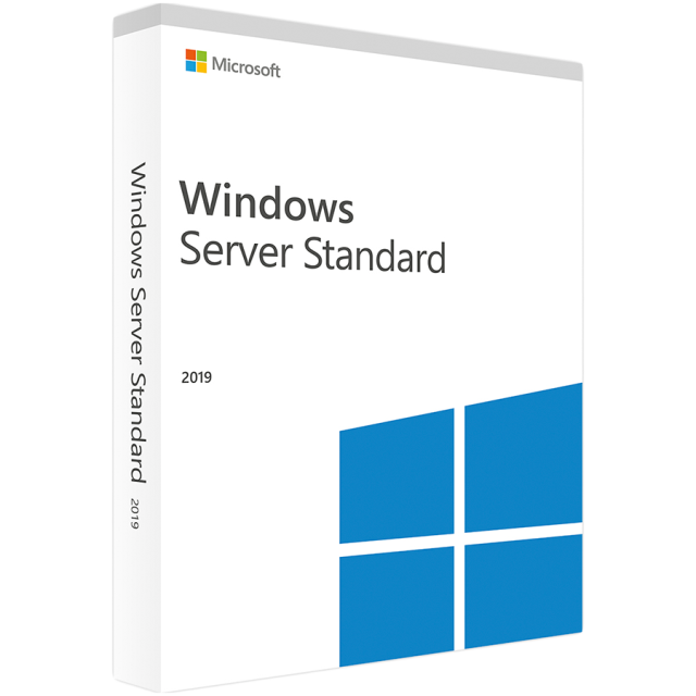 Сървърен софтуер Microsoft Windows Server Standard 2019, 64Bit, Английски, 1pk DSP, OEI DVD, 16 Core