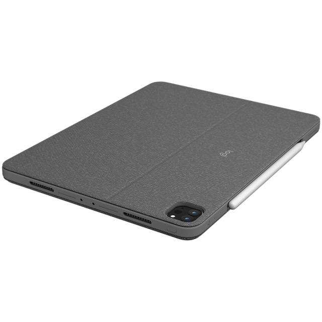 Клавиатура за таблет Logitech Combo Touch, съвместима с Apple iPad Air (4th & 5th gen) с тъчпад, безжична, подсветка, сива