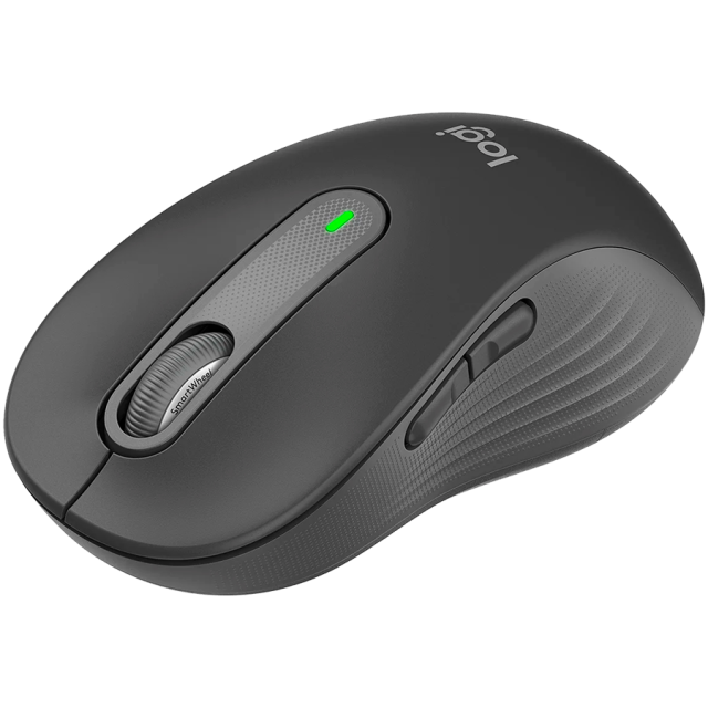 Безжична Мишка Logitech Signature M650 for Business, Bluetooth/Wireless, оптична (4000 dpi), Off-white Medium, Graphite