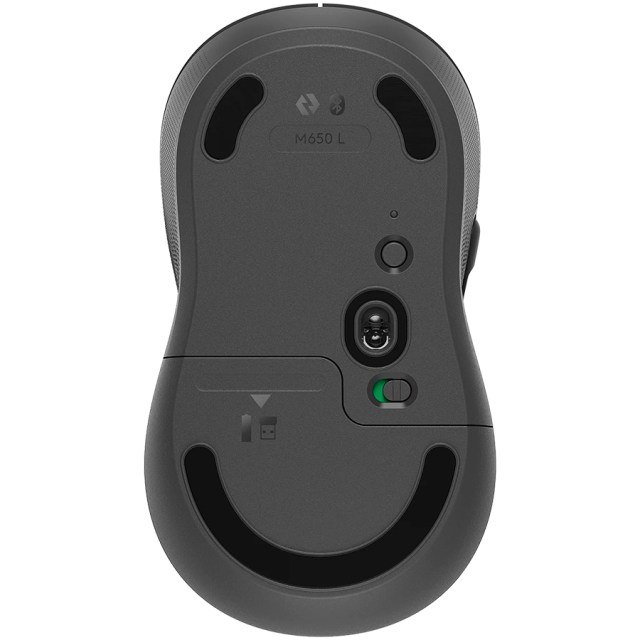 Безжична Мишка Logitech Signature M650 for Business, Bluetooth/Wireless, оптична (4000 dpi), Off-white Medium, Graphite
