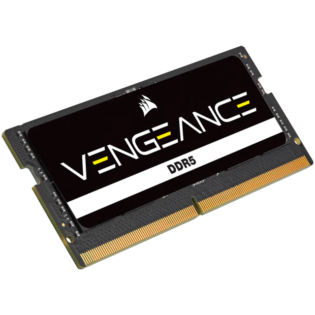Памет Corsair VENGEANCE Black 32GB (1x32GB ) DDR5 4800MHz, SODIMM, CL 40, 1.1V 